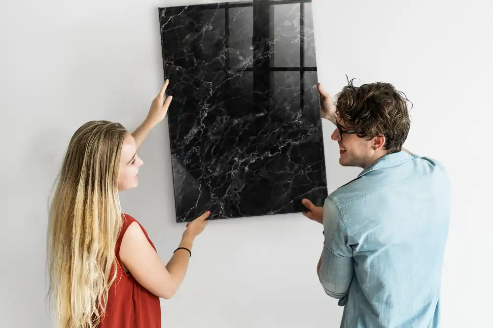 Fekete márvány mintás törölhető tábla