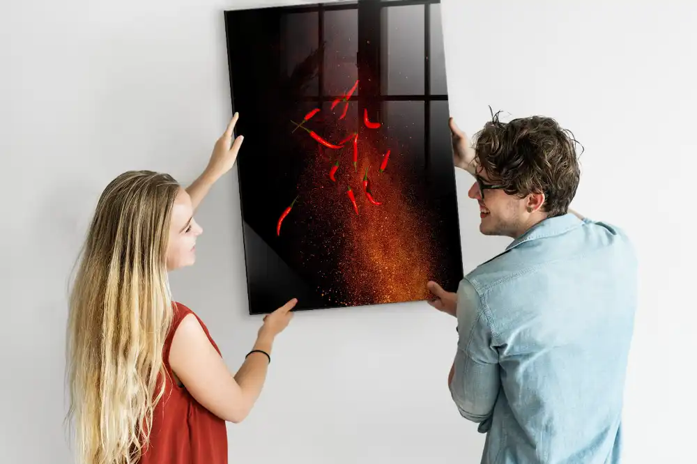 Törölhető tábla erős paprika mintával