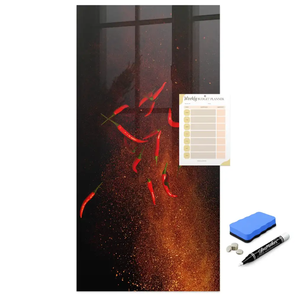 Törölhető tábla erős paprika mintával
