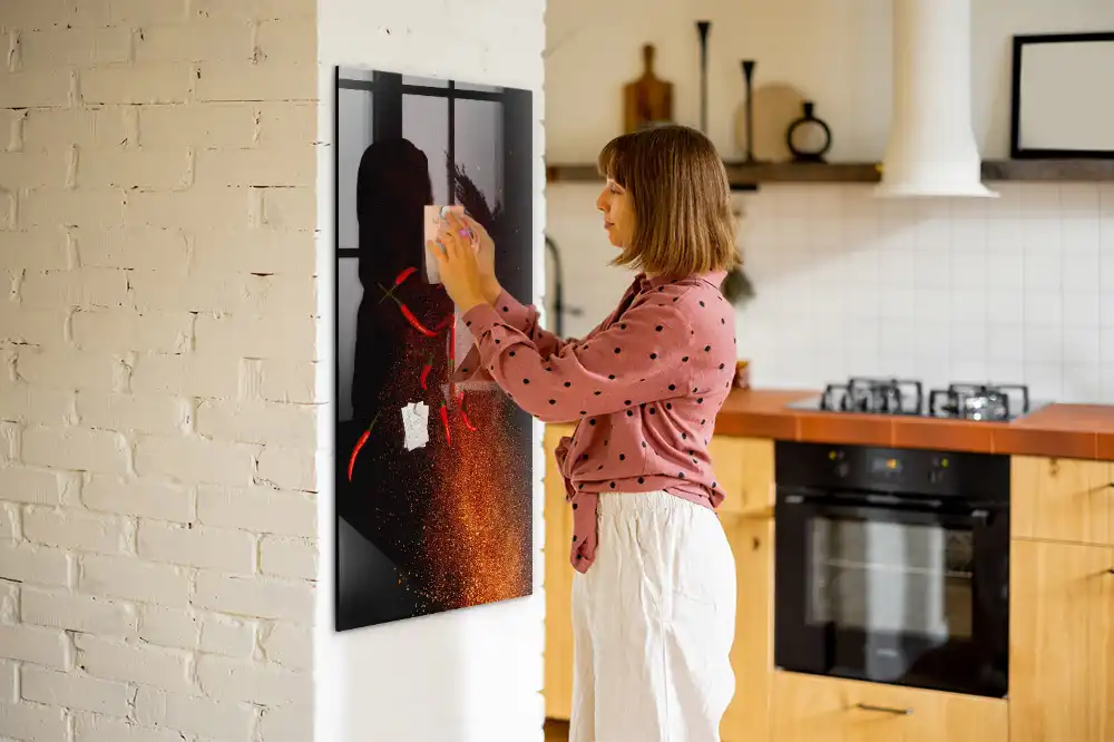 Törölhető tábla erős paprika mintával