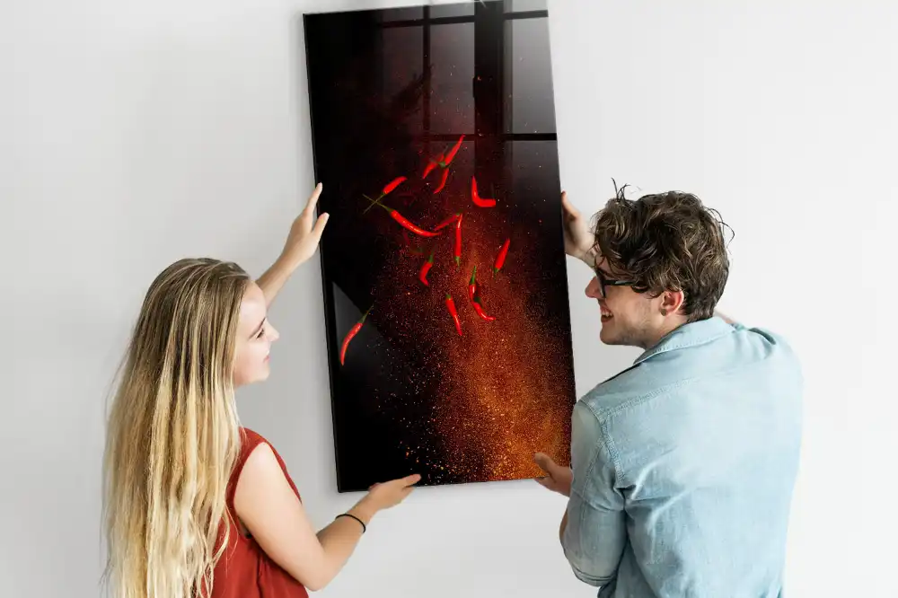 Törölhető tábla erős paprika mintával