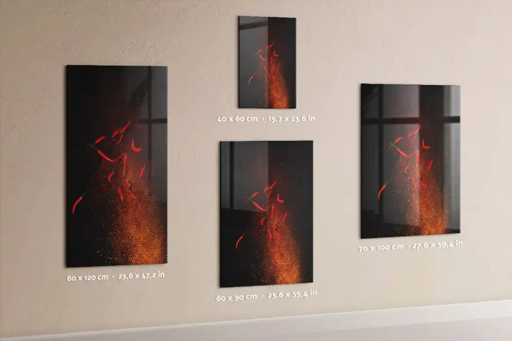 Törölhető tábla erős paprika mintával