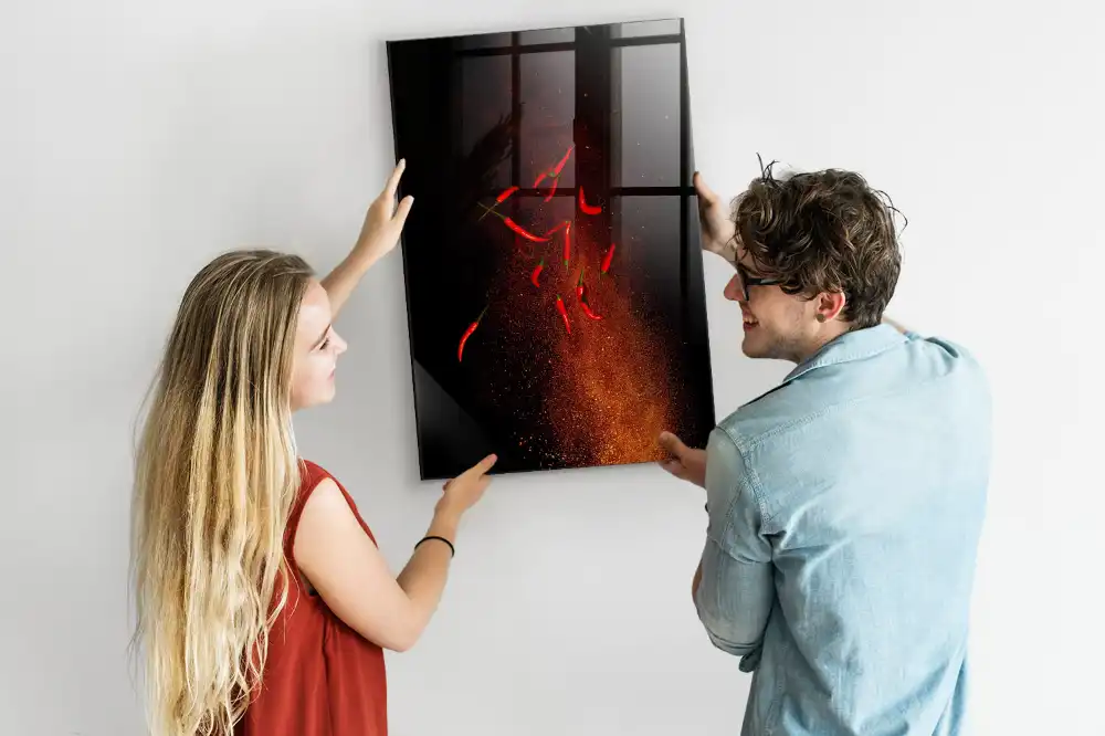 Törölhető tábla erős paprika mintával