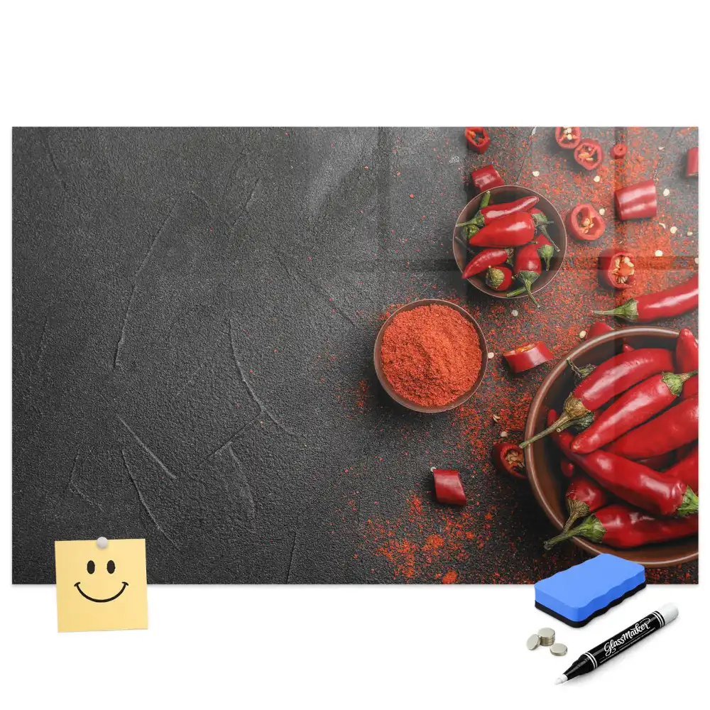Csípős paprika mintás írható mágneses tábla