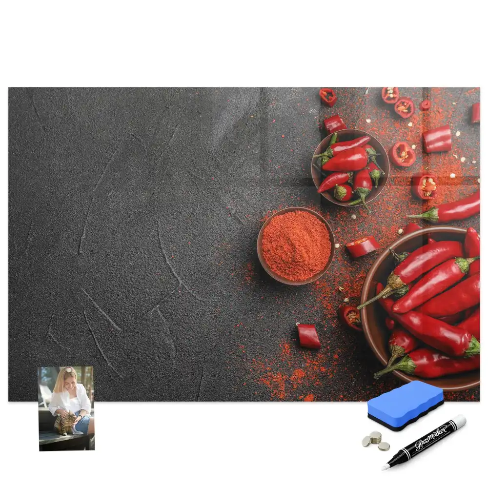 Csípős paprika mintás írható mágneses tábla