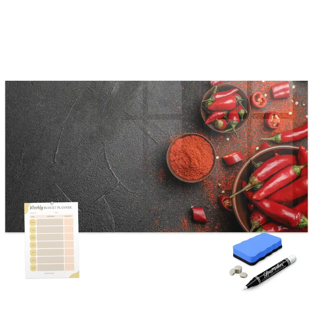 Csípős paprika mintás írható mágneses tábla