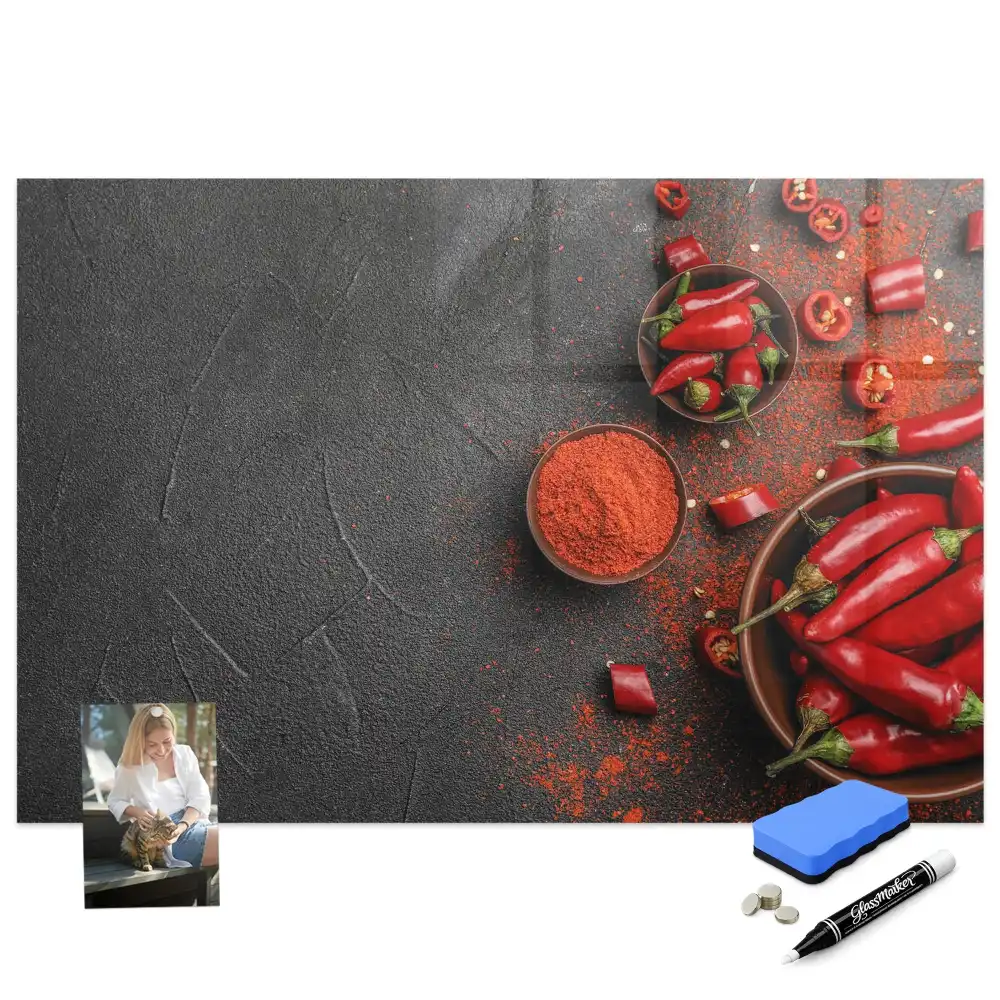 Csípős paprika mintás írható mágneses tábla