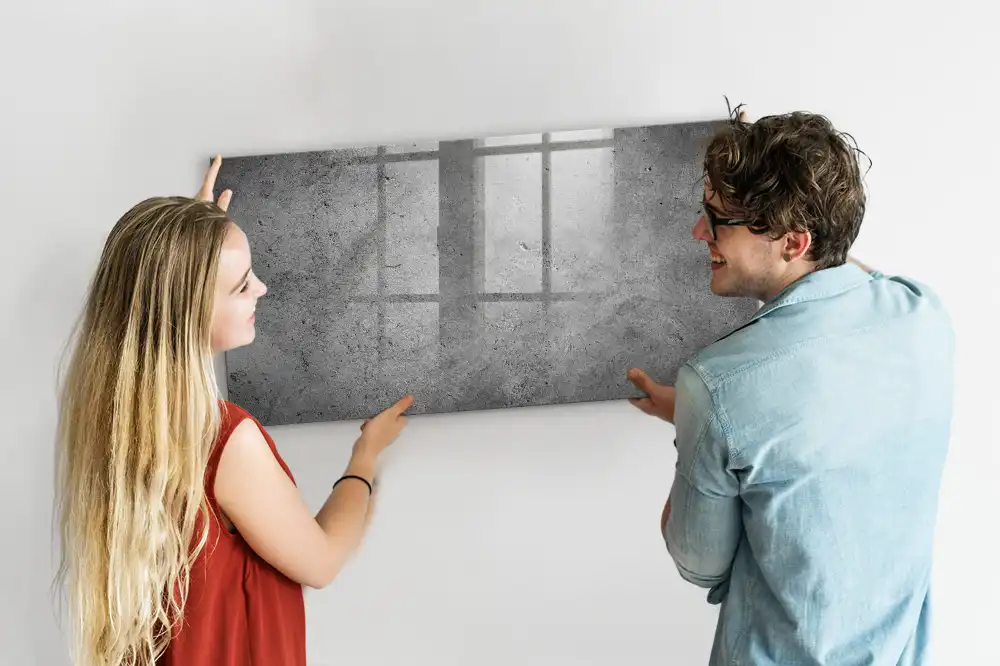 Ipari beton hatású törölhető mágneses tábla