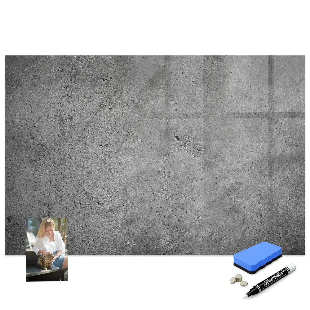 Ipari beton hatású törölhető mágneses tábla