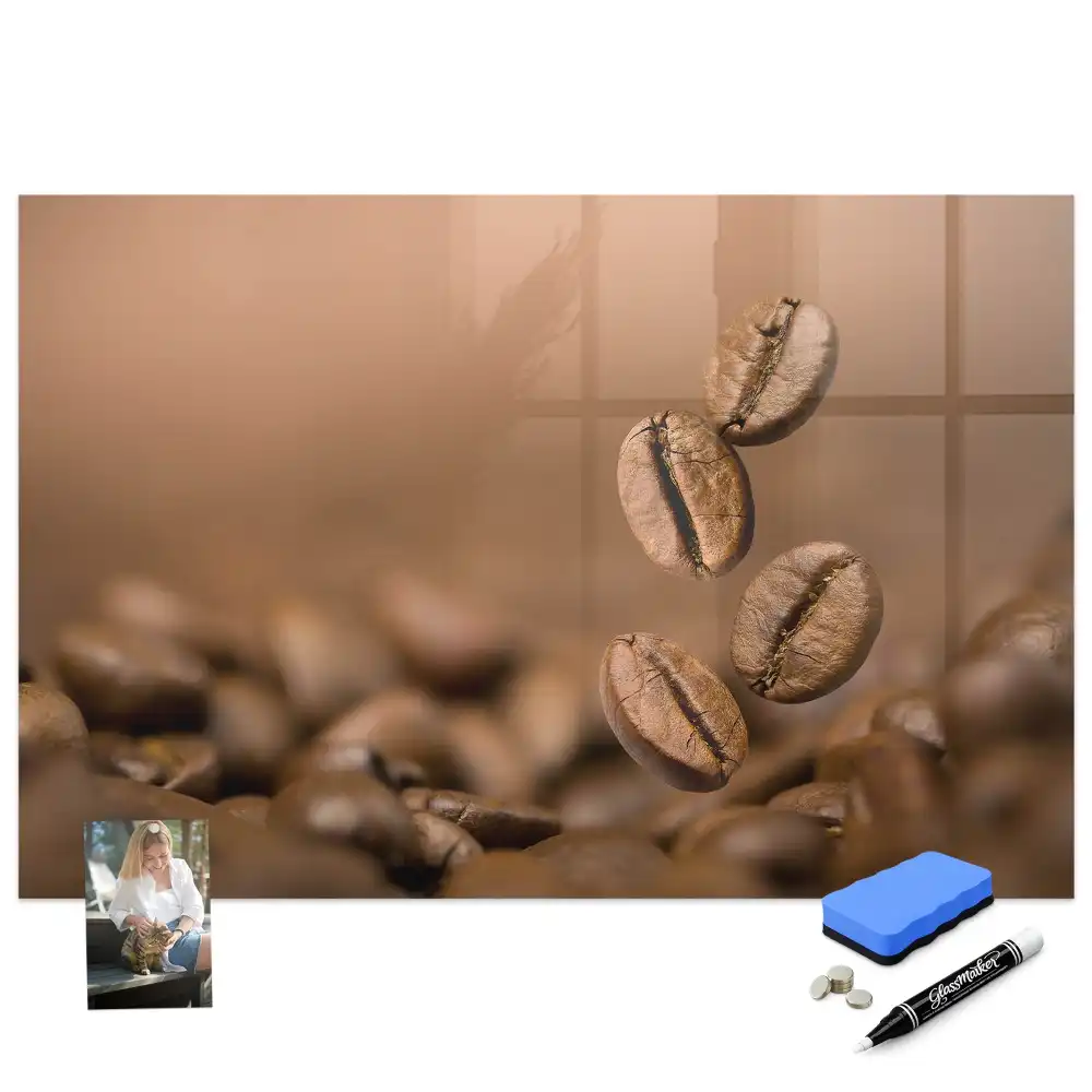 Írható mágneses tábla pörkölt koffein mintával
