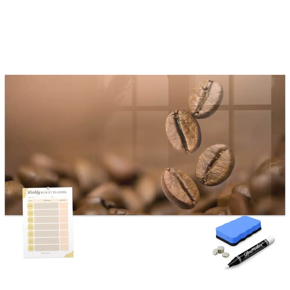 Írható mágneses tábla pörkölt koffein mintával