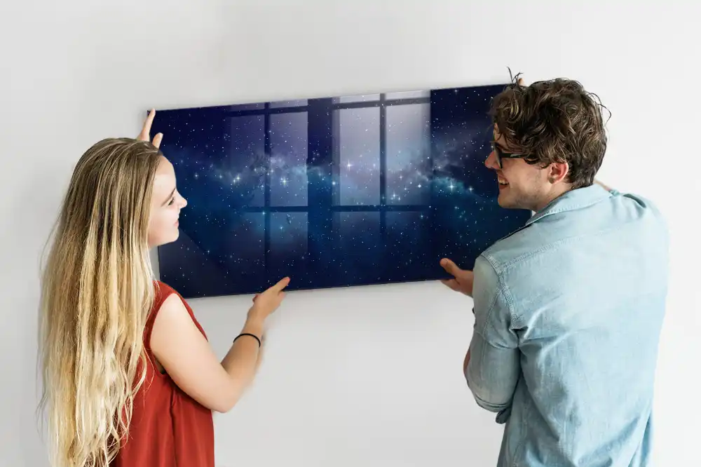 Csillagos éjszakai égbolt mintás törölhető mágneses tábla