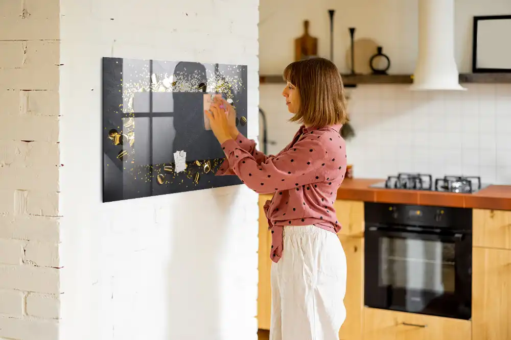 Törölhető mágneses tábla fényes részecskékkel