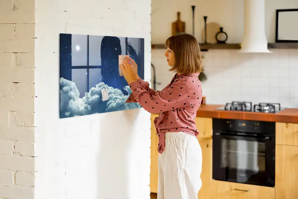 Törölhető mágneses tábla éjszakai égbolt mintával