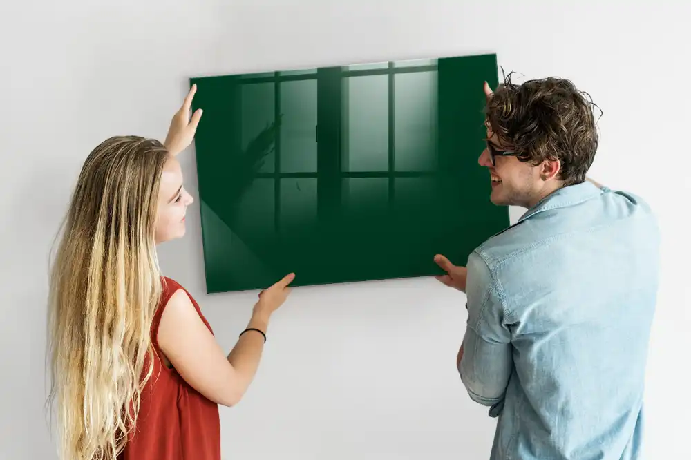 Törölhető mágneses tábla palackzöld színben