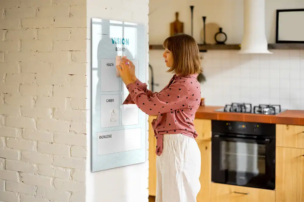 Mágneses tervezőtábla filctollal egészségügyi jegyzetekhez