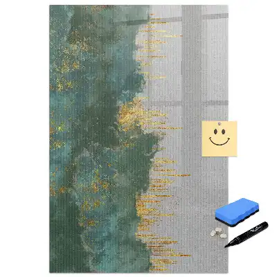 Mágneses tábla dekoratív grafikai motívummal és filctollal