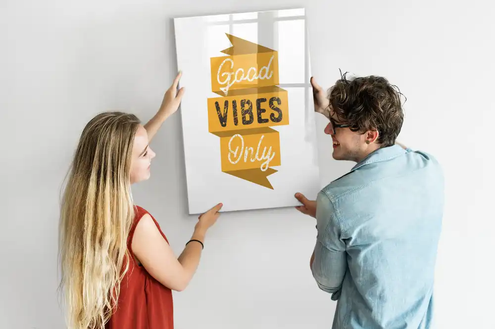 Mágneses tábla motivációs idézettel és filctollal