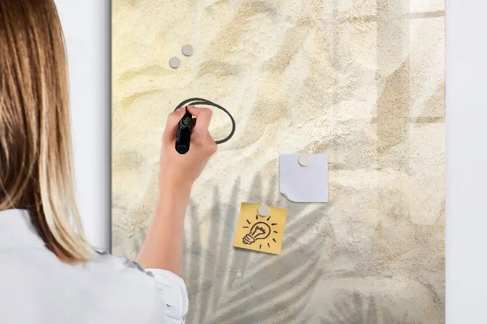 Írható mágnestábla meleg nyári homok színben