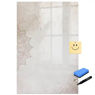 Mágneses tábla mandala mintákkal és filctollal