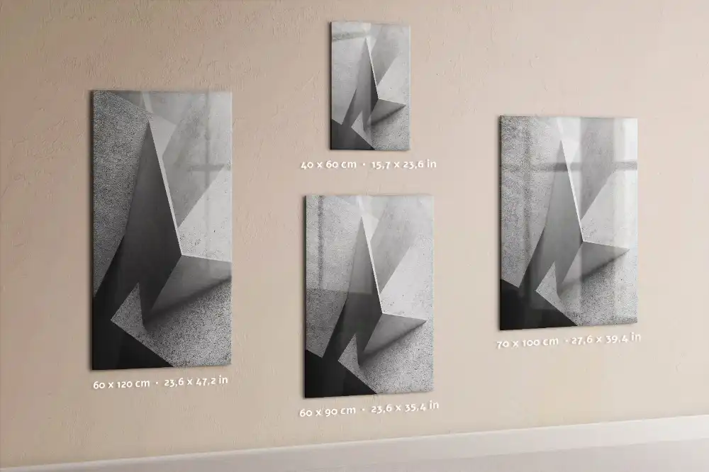 Mágneses tábla modern geometriai mintával és filctollal
