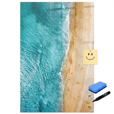Mágneses tábla filctollal tengerparti strand mintával