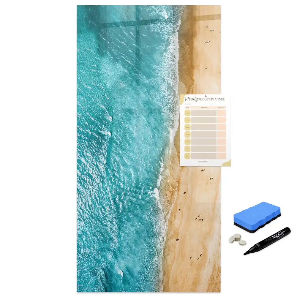 Mágneses tábla filctollal tengerparti strand mintával