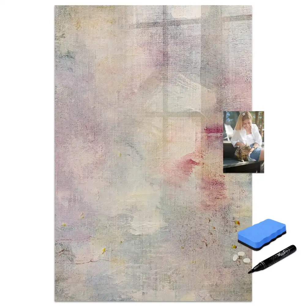 Mágneses tábla filctollal és festéknyomokkal