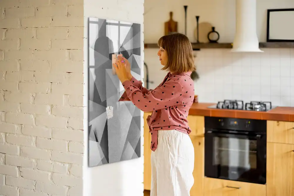 Geometriai mintás írható mágnestábla