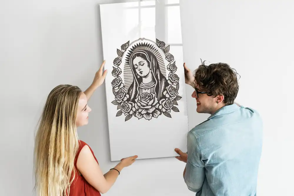 Írható mágnestábla Guadalupei Szűzanya mintával