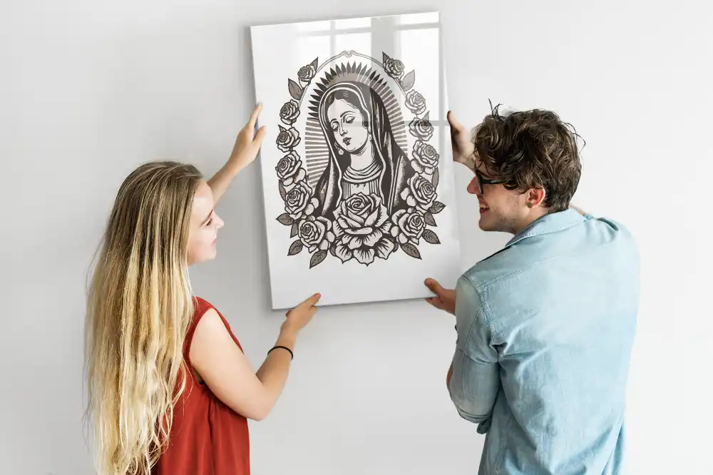 Írható mágnestábla Guadalupei Szűzanya mintával