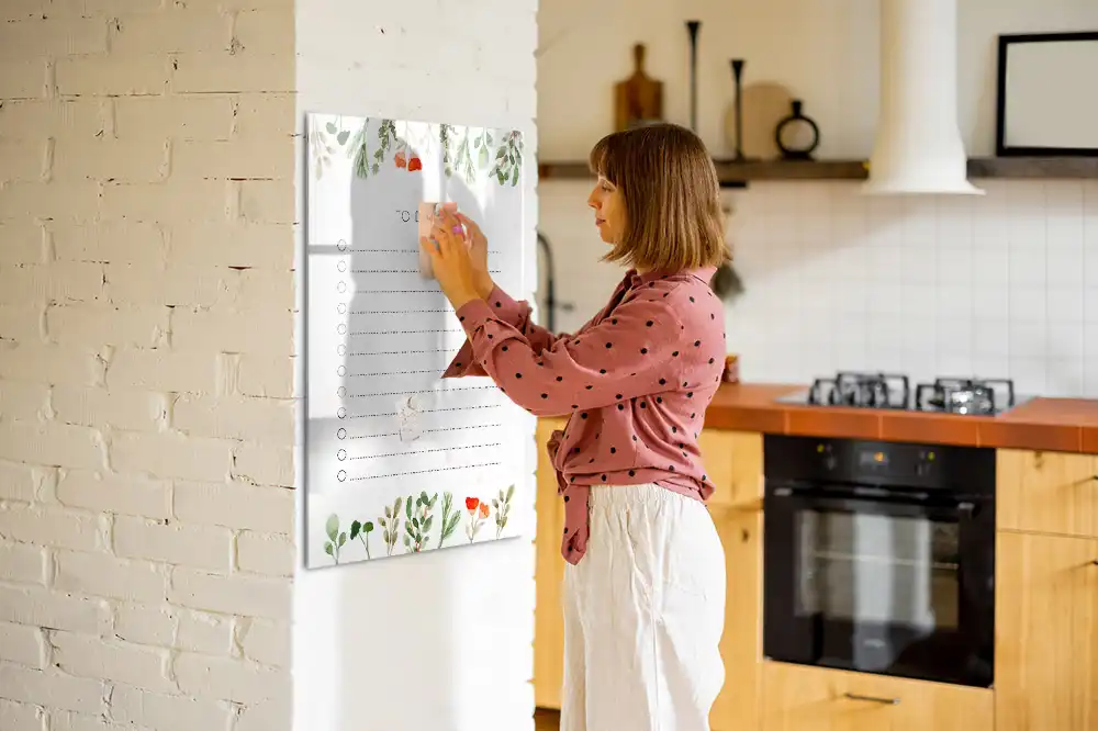 Mágneses feladattervező tábla filctollal