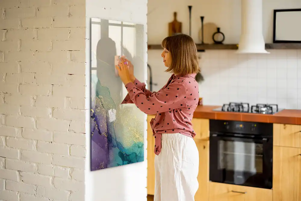 Írható mágnestábla színes márvány mintával