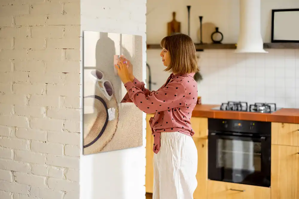 Írható mágnestábla szalmakalappal a homokban