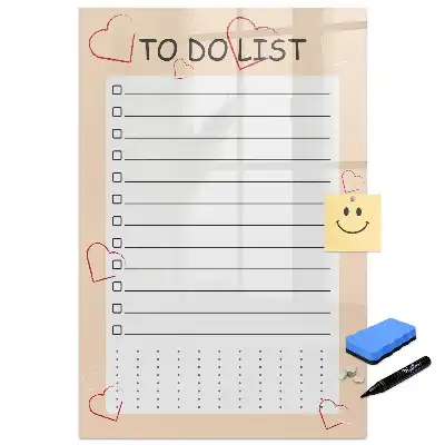 Mágneses prioritási lista filctollal