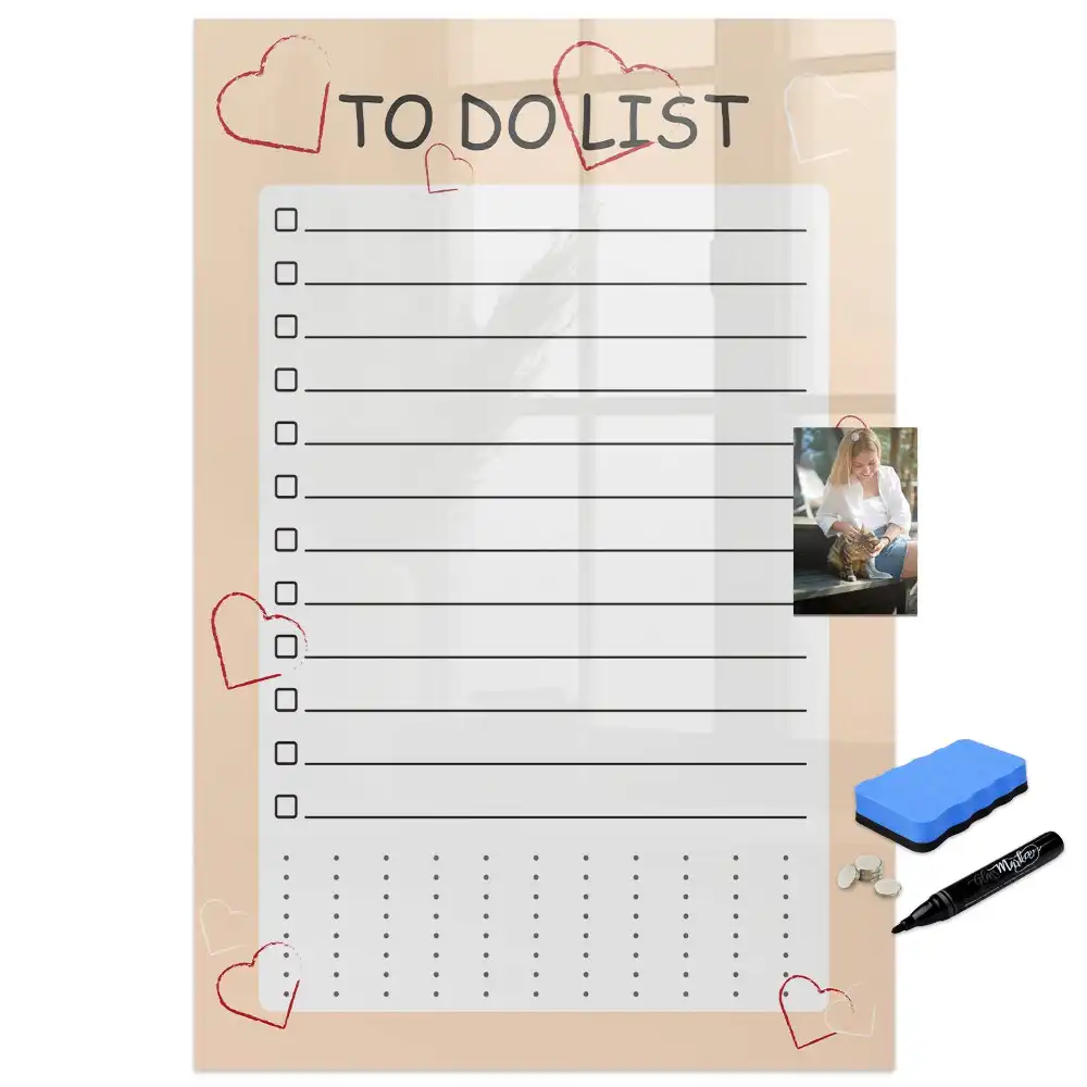 Mágneses prioritási lista filctollal