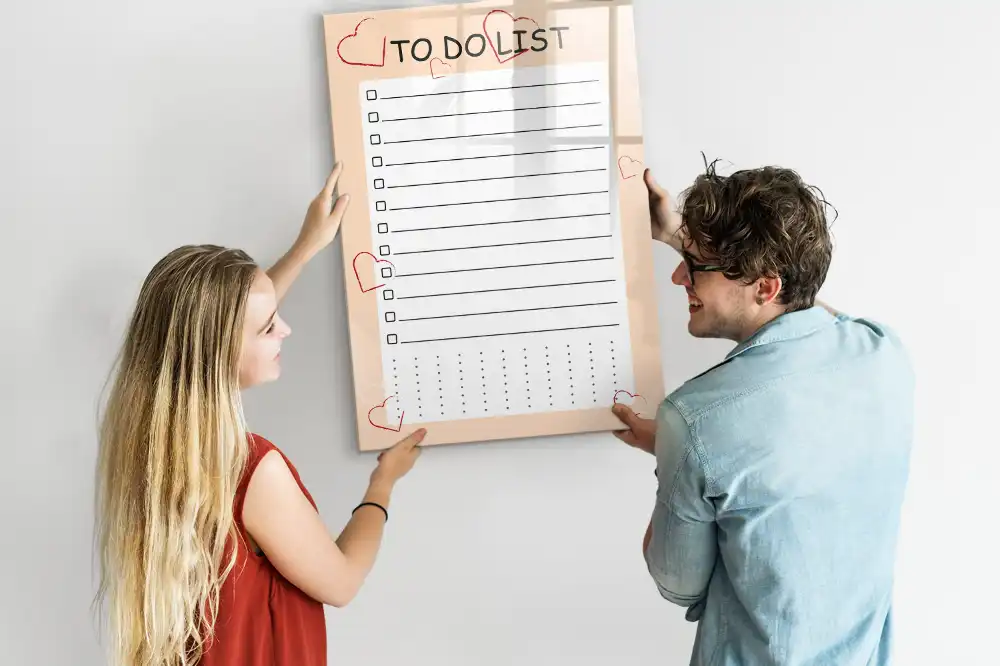 Mágneses prioritási lista filctollal