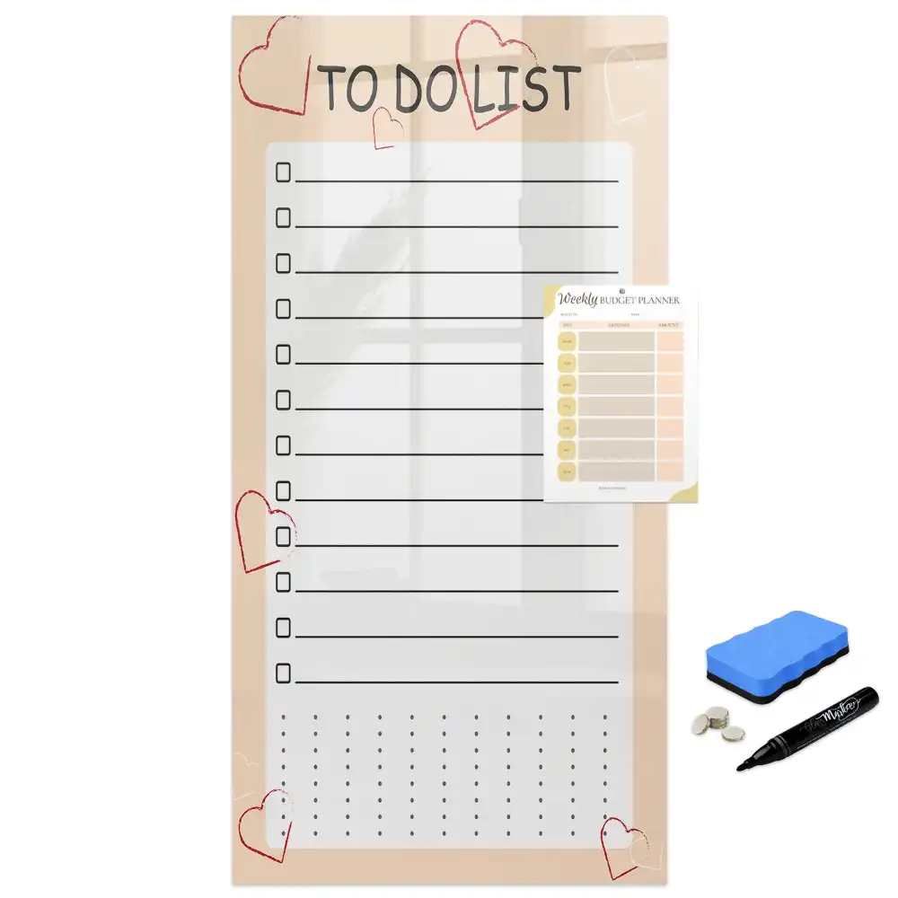 Mágneses prioritási lista filctollal