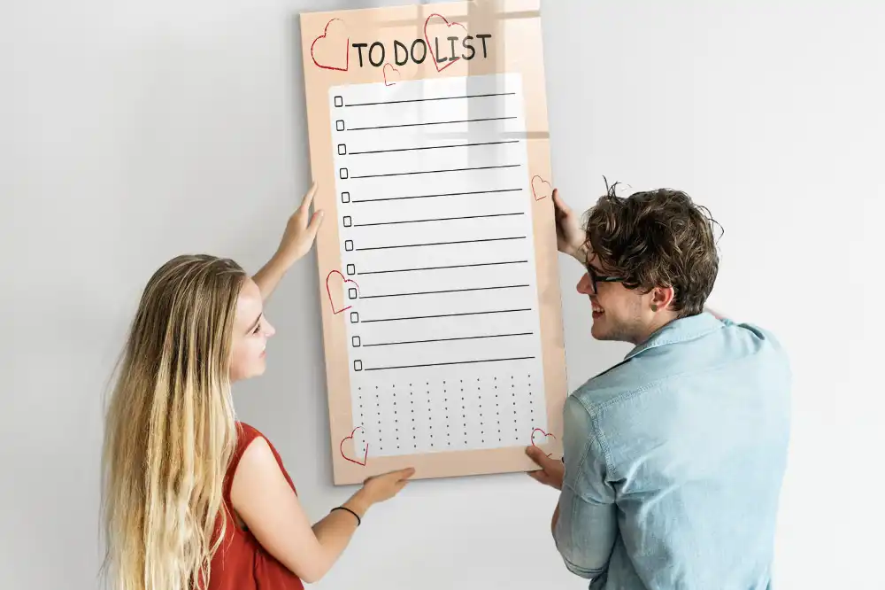 Mágneses prioritási lista filctollal