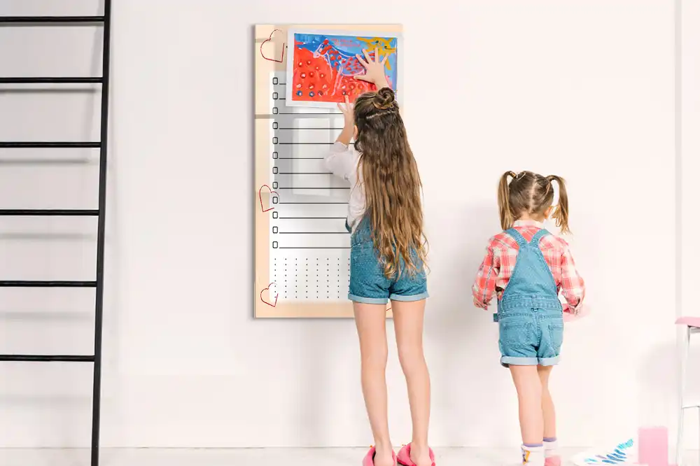 Mágneses prioritási lista filctollal