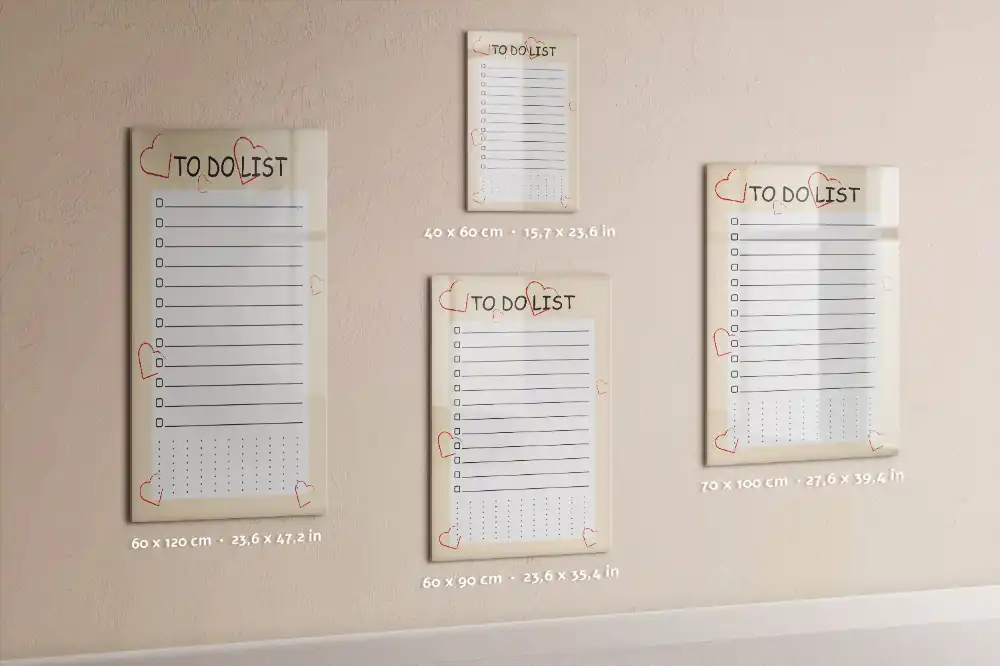 Mágneses prioritási lista filctollal