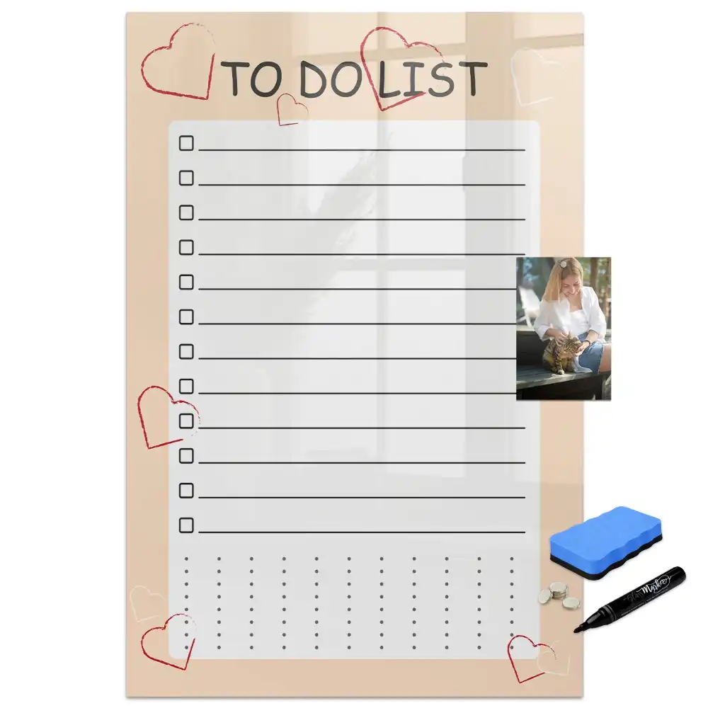 Mágneses prioritási lista filctollal