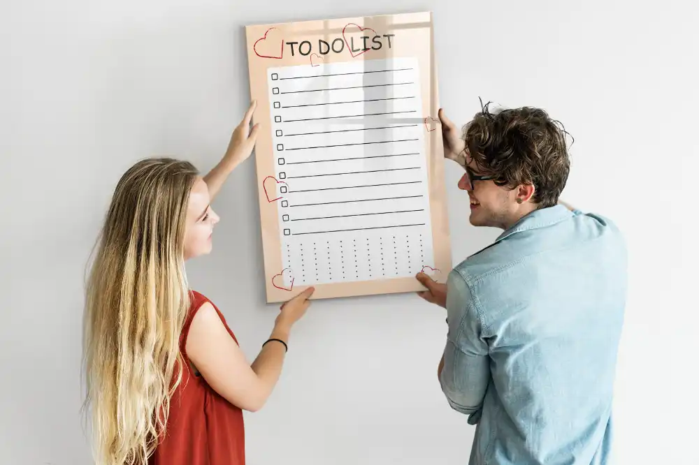 Mágneses prioritási lista filctollal