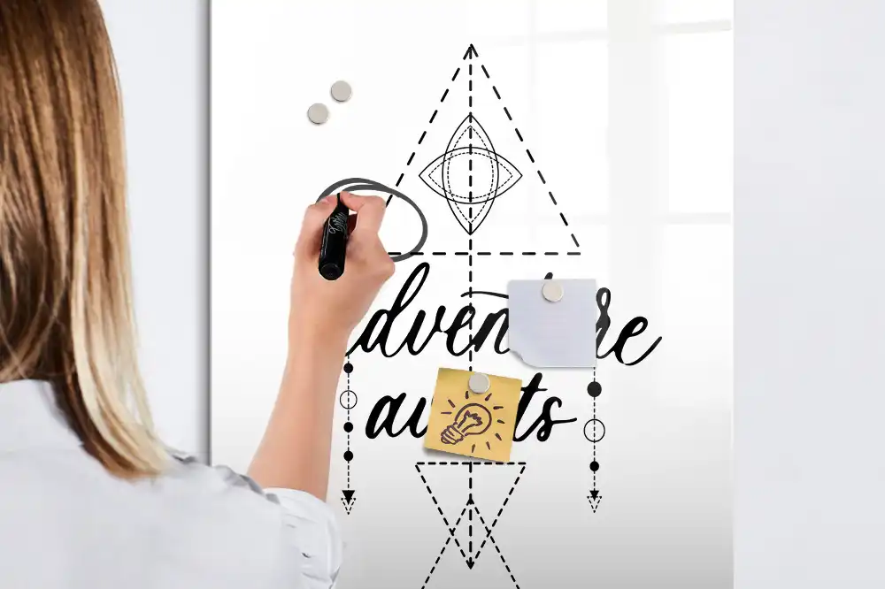 Álomút mágneses tábla filctollal