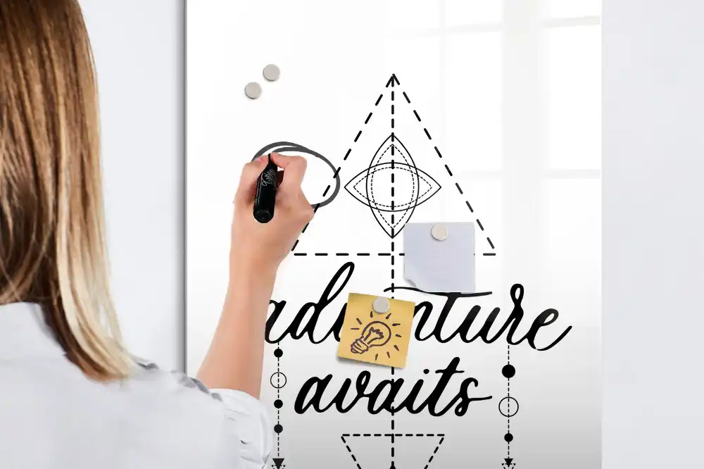 Álomút mágneses tábla filctollal