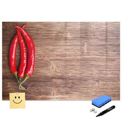 Mágneses írható tábla csípős chili paprika mintával