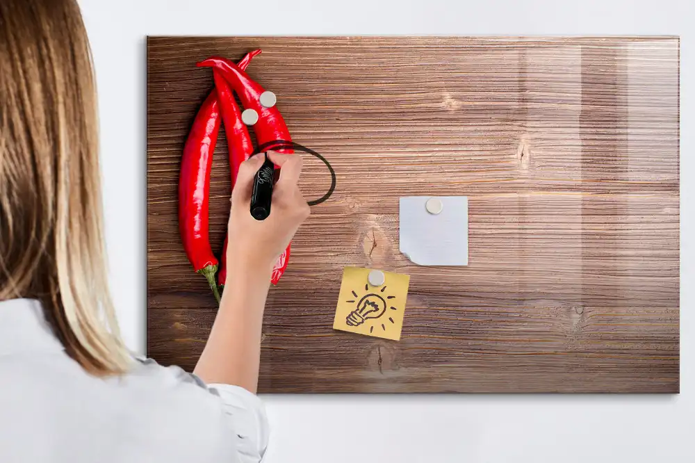 Mágneses írható tábla csípős chili paprika mintával