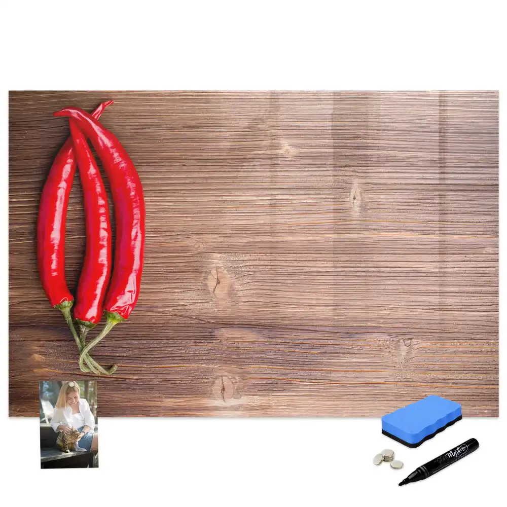 Mágneses írható tábla csípős chili paprika mintával