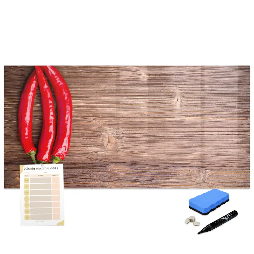Mágneses írható tábla csípős chili paprika mintával