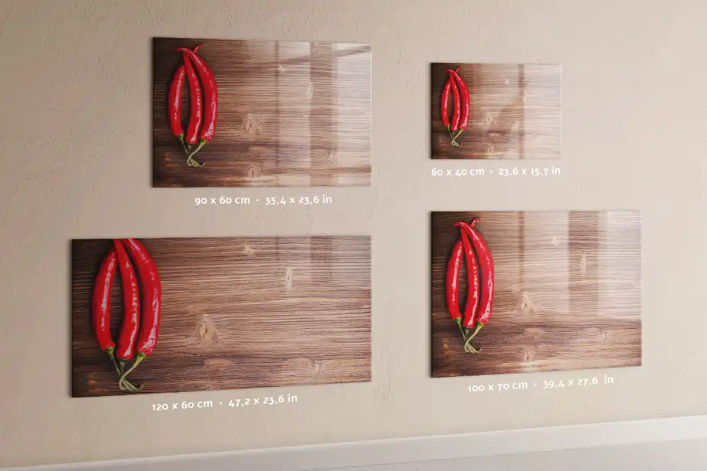 Mágneses írható tábla csípős chili paprika mintával